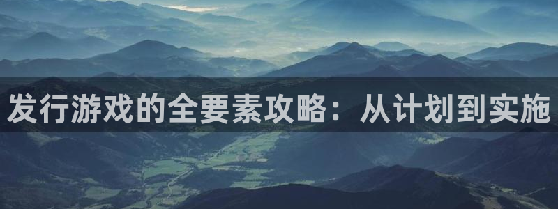 im电竞官网登录注册失败：发行游戏的全要素攻略：从计划到实施